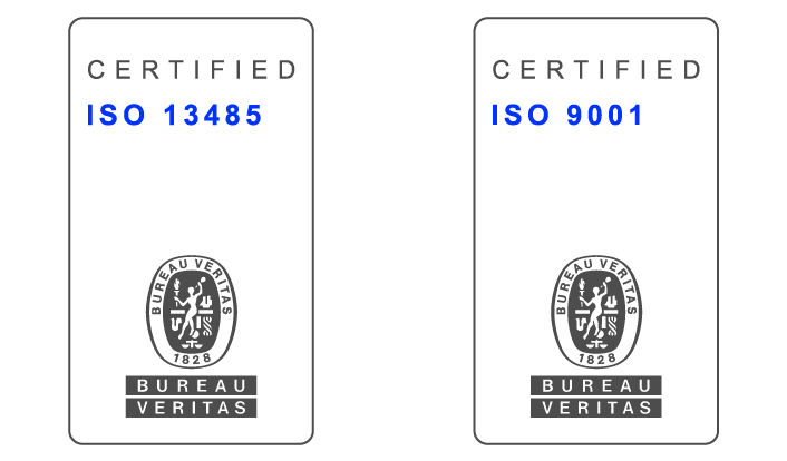 UNI EN ISO 9001:2015UNI EN ISO 13485:2016